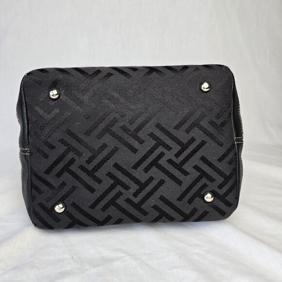 Tignanello Monogram Satchel Bag Canvas & Leather - Picture 11 of 15